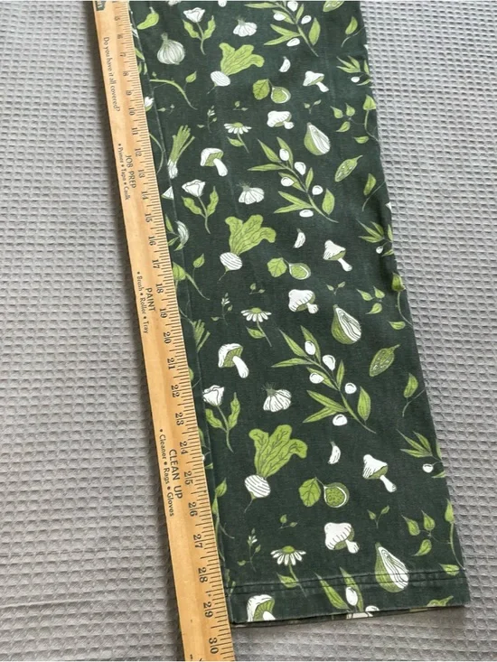 Big Bud Press Work Pants Two Tone Cookbook Print Small Womens Green Brown Multi - Picture 5 of 10